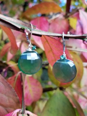 Large Serpentine Gemstone Earrings