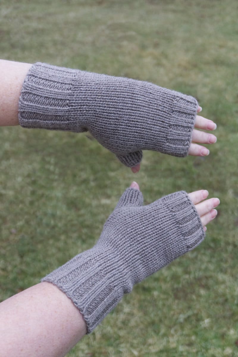 Rose Grey Baby Alpaca Handwarmers