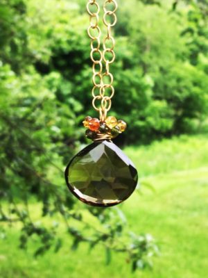 Smoky Quartz and Tourmaline Necklace