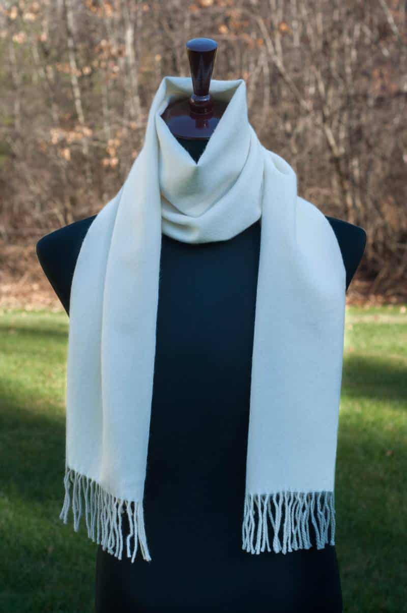 Pure Baby Alpaca Plush Scarf in All Natural Colors - Image 2