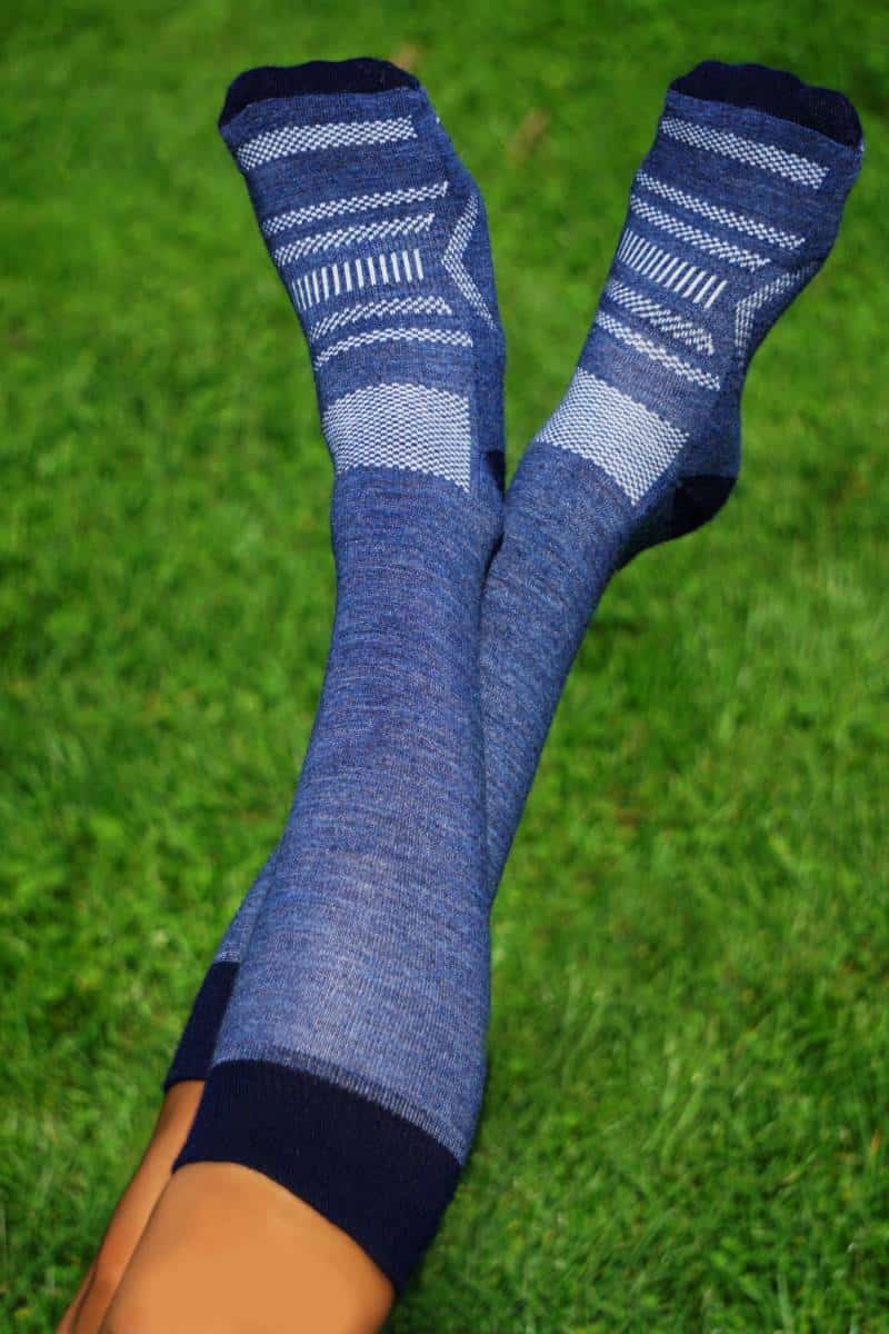 Over The Calf Sport Socks have the highest alpaca content with 68% alpaca.