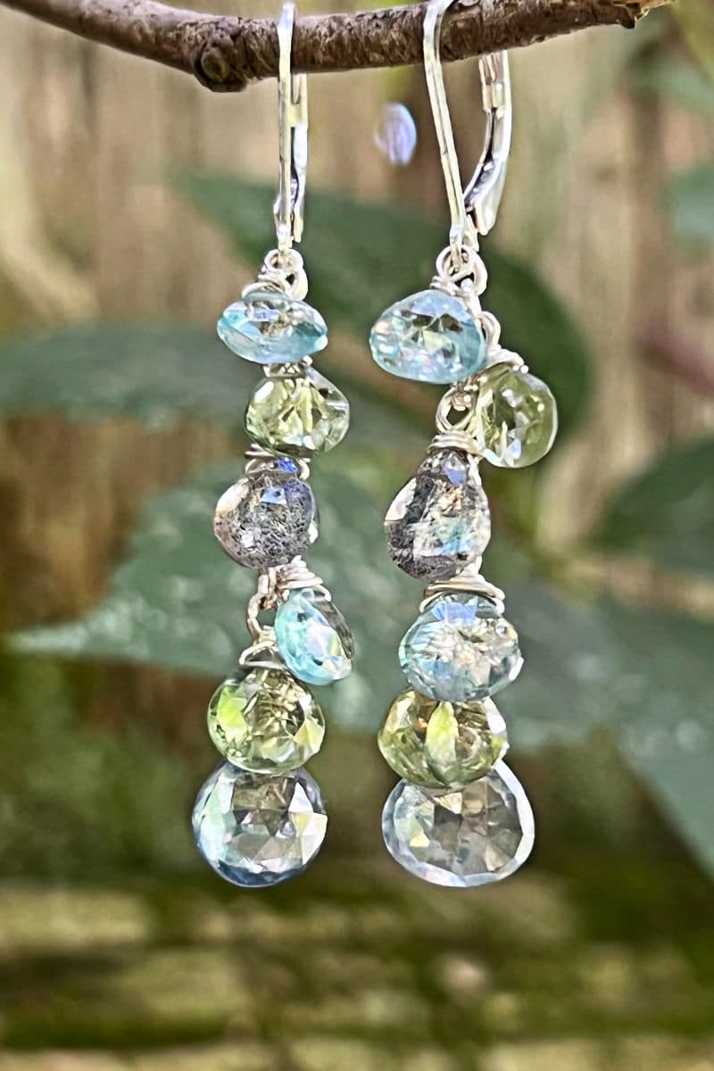 Mystic Topaz and Labradorite Earrings