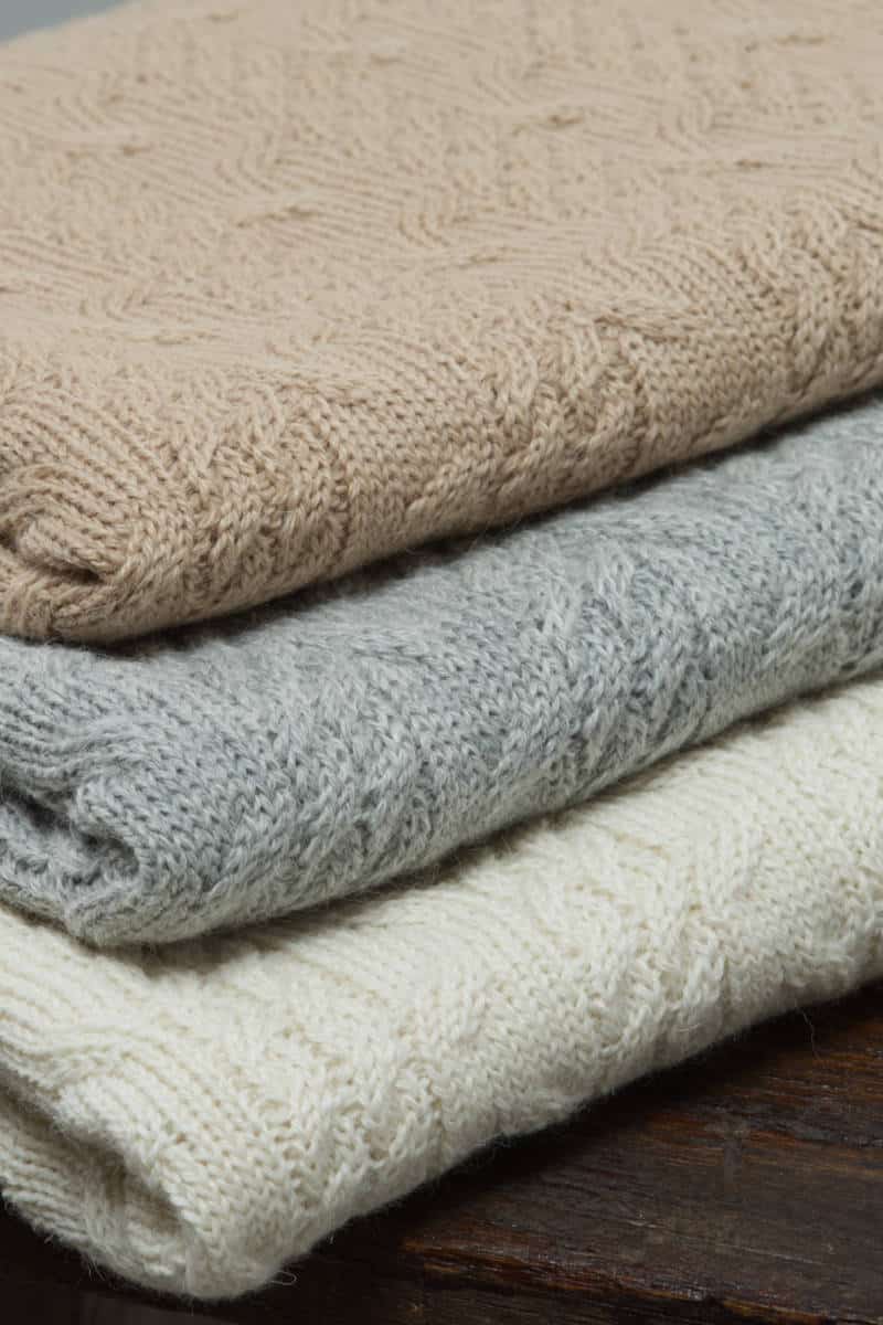 100% Pure All Natural, Undyed, Baby's Blanket in 100% Pure Baby Alpaca