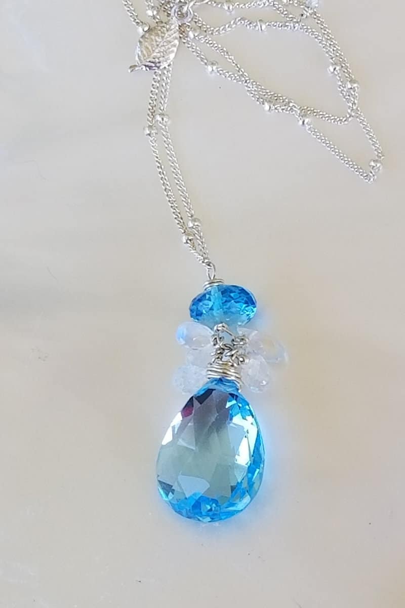 Blue Topaz True Love Necklace
