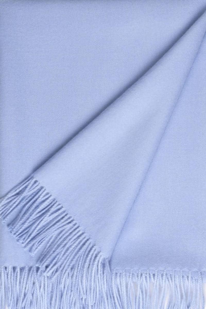 Pure Baby Alpaca Sofa Throw In Light Blue