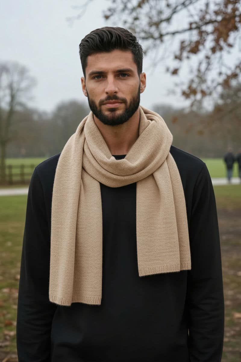 Supremely Soft Baby Alpaca Knit Scarf (Available In Multiple Colors) - Image 2