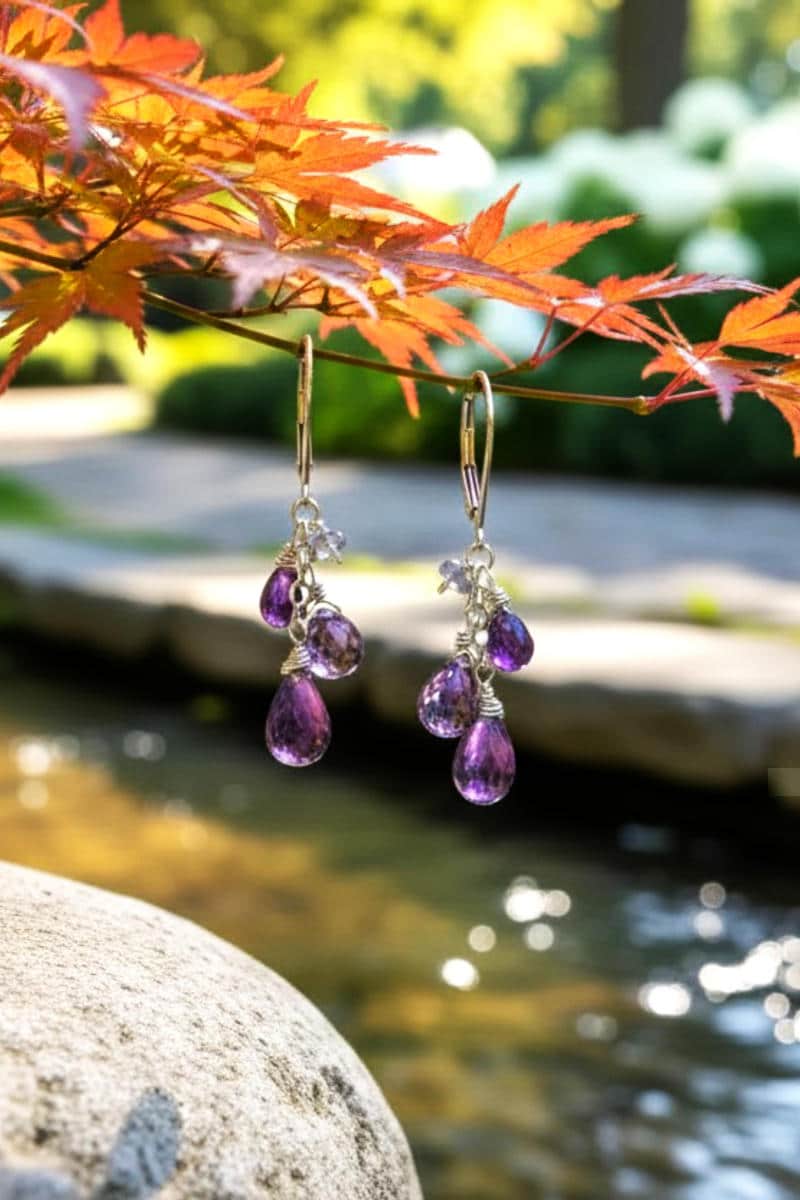 AMETHYST TANZANITE EARRINGS