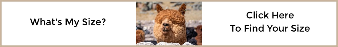 BANNER FIND MY SIZE Mt. Caesar Alpacas Sizing Chart